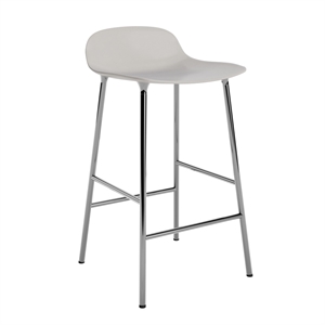 Normann Copenhagen - Form Barstool 65 cm - Varm grå/krom